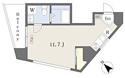 カーサ西央 ワンルームの間取図画像