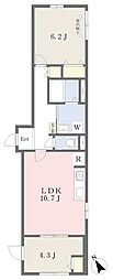 (仮)天沼3丁目計画 2LDKの間取図画像