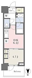 パークシティ中野ザタワーエアーズ 1DKの間取図画像