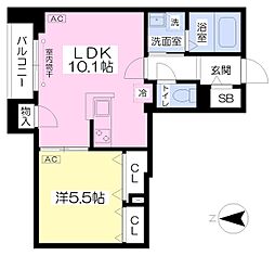 グランソフィア2 1LDKの間取図画像