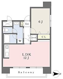 ライオンズマンション旭ヶ丘第2 9階1LDKの間取り