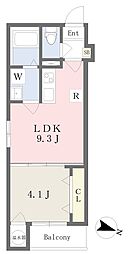Faseciacost 1LDKの間取図画像
