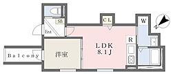 (仮称)F asecia arago 1LDKの間取図画像