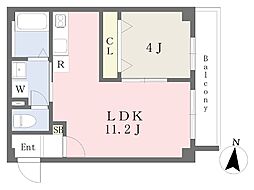 ARCENCIELCOURTSOJIJI 1LDKの間取図画像