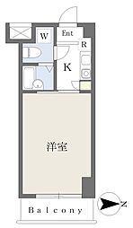 ハイムフィオリア 1Kの間取図画像