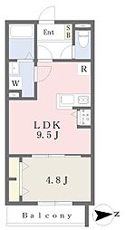 サンプレミアム江坂 1LDKの間取図画像