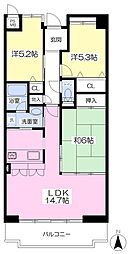 ルイ・シャンス1 3LDKの間取図画像
