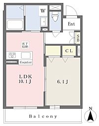 間取図画像 1LDK