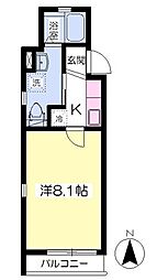 ドーリアネクスト花園 1Kの間取図画像