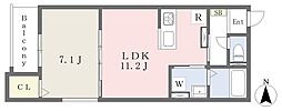 SUN'S UP JUJO 1LDKの間取図画像