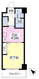 エンゼルプラザ南草津 1DKの間取図画像