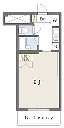 J&K'SFAVORITE ワンルームの間取図画像