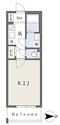 ラヴィベール京都室町 1Kの間取図画像
