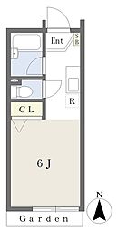 ハイツケリー ワンルームの間取図画像