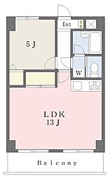 エクセル伊興 2階1LDKの間取り