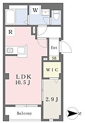 鈴イ 1LDKの間取図画像