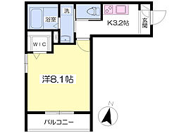 T'sCradle 1Kの間取図画像