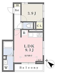 櫻館 1LDKの間取図画像