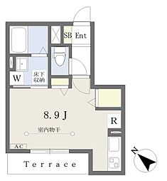 櫻館 ワンルームの間取図画像