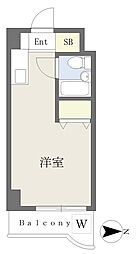 エレガンス綾瀬シックス ワンルームの間取図画像