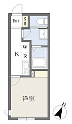 横浜市泉区白百合1丁目アパート 1Kの間取図画像