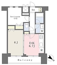 東京蒲田スクエアタワー 17階1SDKの間取り