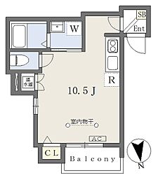 東武東上線 上板橋駅 徒歩10分の賃貸マンション 3階ワンルームの間取り