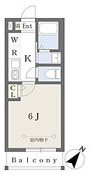 京成松戸線 高根木戸駅 徒歩11分の賃貸アパート 2階1Kの間取り