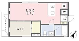 ＦＡＲＥ東品川 1階1LDKの間取り