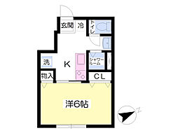 Lani羽田 1Kの間取図画像