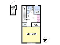 Lani羽田 1Kの間取図画像