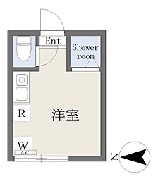 TM中瀬 ワンルームの間取図画像