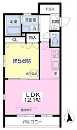 ディアクラージュ 1LDKの間取図画像