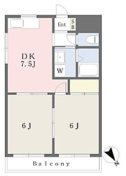 小泉ビル 2DKの間取図画像