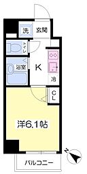 ヴェルト川崎フィーノ 1Kの間取図画像