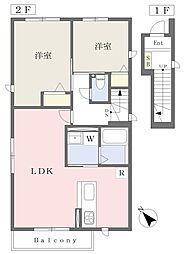 クオーレ サントゥール 2LDKの間取図画像