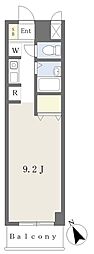 サザンフジサキ ワンルームの間取図画像