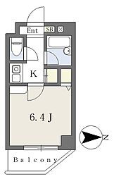 阪急神戸本線 岡本駅 徒歩8分の賃貸マンション 3階1Kの間取り