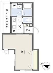 山陽電鉄本線 滝の茶屋駅 徒歩6分の賃貸アパート 2階1Kの間取り