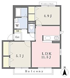 間取図画像 2LDK