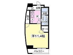 エヌ・キューブ 1Kの間取図画像