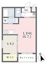 シャレー尼崎 1LDKの間取図画像