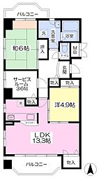 リバーサイド江坂 2SLDKの間取図画像