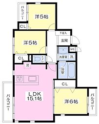 アルタイル・ヴィラ 3LDKの間取図画像