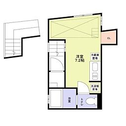 Ｋａｇｕｒａｚａｋａ　Ｔｅｒｒａｃｅ N9 2階ワンルームの間取り