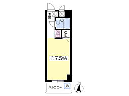 キャッスル西落合 ワンルームの間取図画像