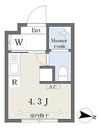 Growcel下落合 ワンルームの間取図画像