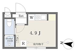 Growcel下落合 ワンルームの間取図画像