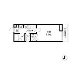 アーバニティ上野毛 1Kの間取図画像