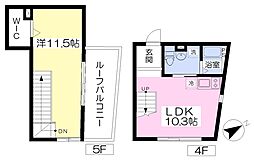 LaniWaseda 1LDKの間取図画像